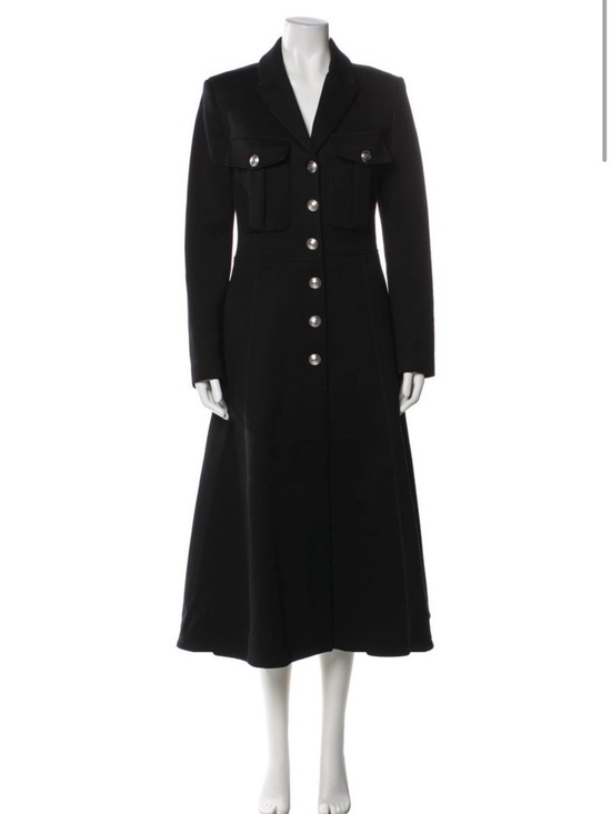 Burberry Jackets & Blazers - Burberry Black Long Button-Front Coat Dress
